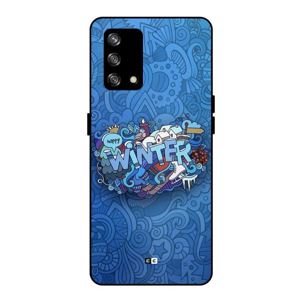 Happy Winter Metal Back Case for Oppo F19s