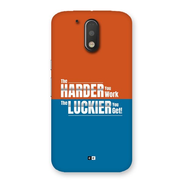 Hard Luck Back Case for Moto G4 Plus
