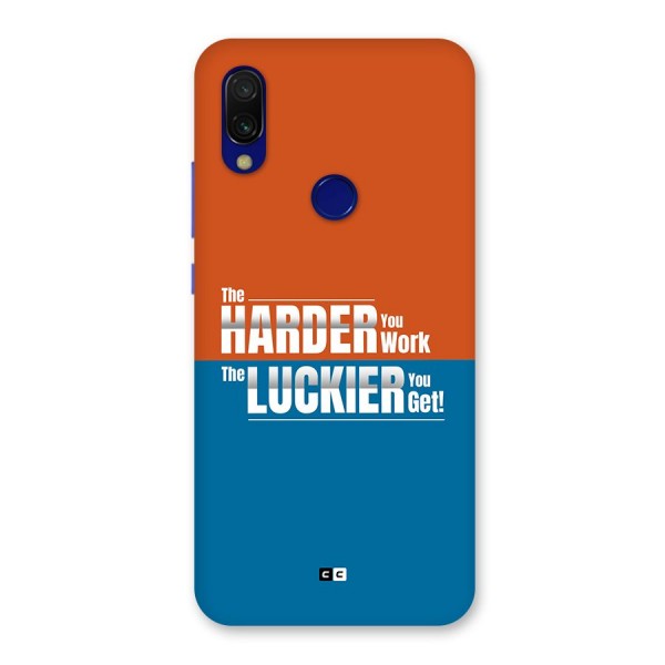 Hard Luck Back Case for Redmi 7