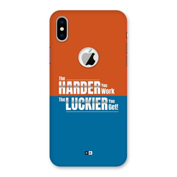 Hard Luck Back Case for iPhone X Logo Cut