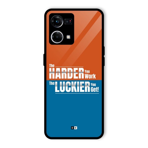 Hard Luck Glass Back Case for Oppo F21 Pro 4G