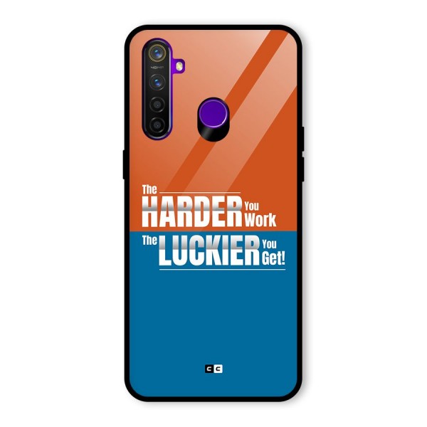 Hard Luck Glass Back Case for Realme 5 Pro