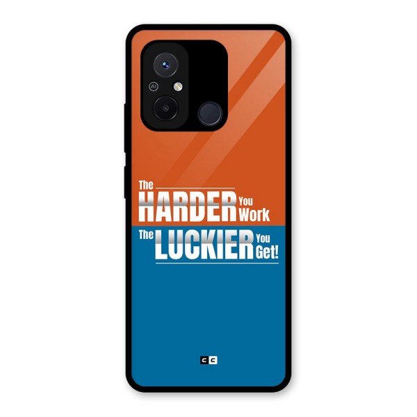Hard Luck Glass Back Case for Redmi 12C