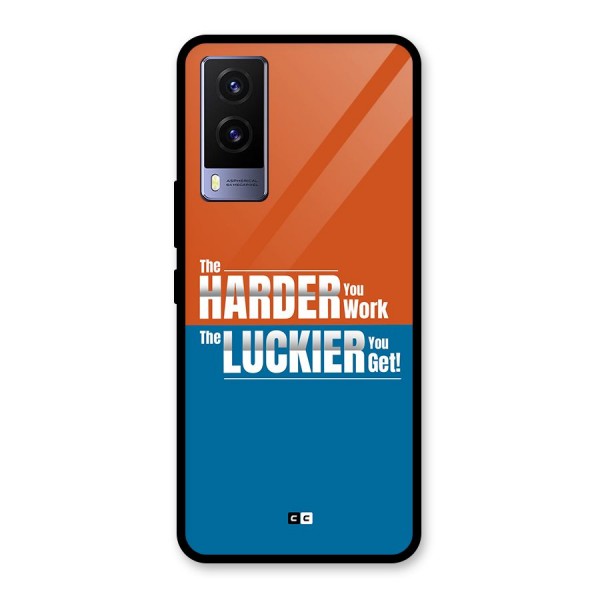 Hard Luck Glass Back Case for Vivo V21e 5G
