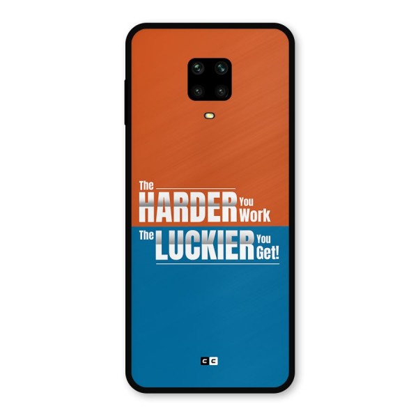 Hard Luck Metal Back Case for Redmi Note 9 Pro Max