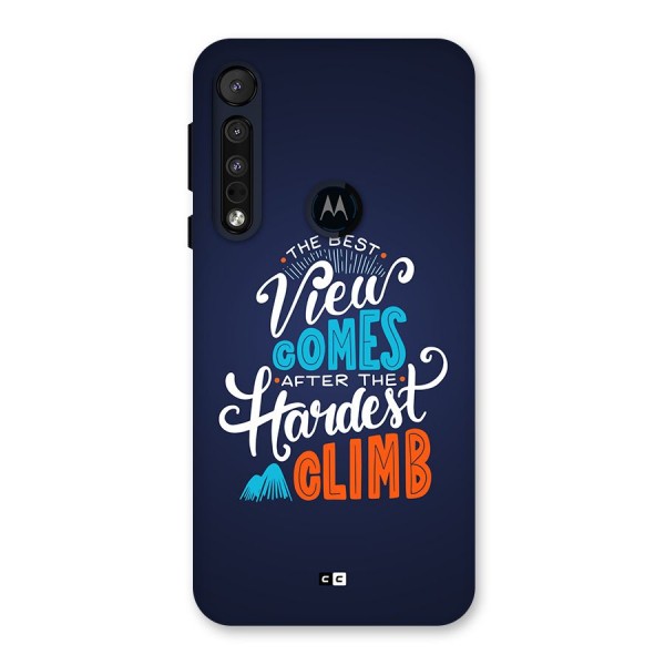 Hardest Climb Back Case for Motorola One Macro