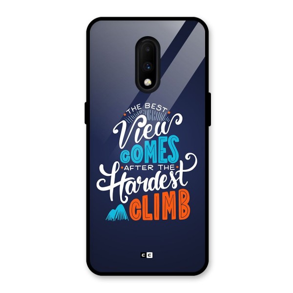 Hardest Climb Glass Back Case for OnePlus 7