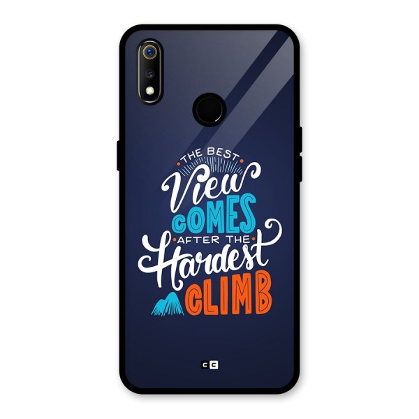 Hardest Climb Glass Back Case for Realme 3