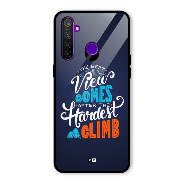 Hardest Climb Glass Back Case for Realme 5 Pro