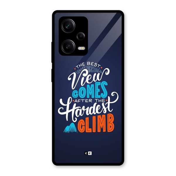Hardest Climb Glass Back Case for Redmi Note 12 Pro
