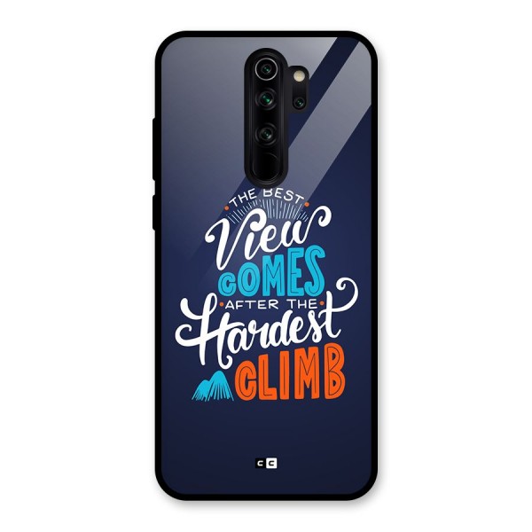 Hardest Climb Glass Back Case for Redmi Note 8 Pro