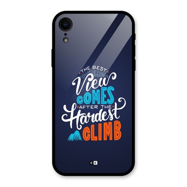Hardest Climb Glass Back Case for iPhone XR