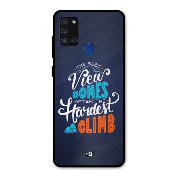 Hardest Climb Metal Back Case for Galaxy A21s