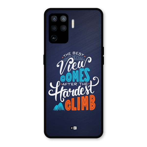 Hardest Climb Metal Back Case for Oppo F19 Pro