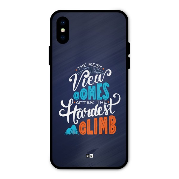 Hardest Climb Metal Back Case for iPhone XS