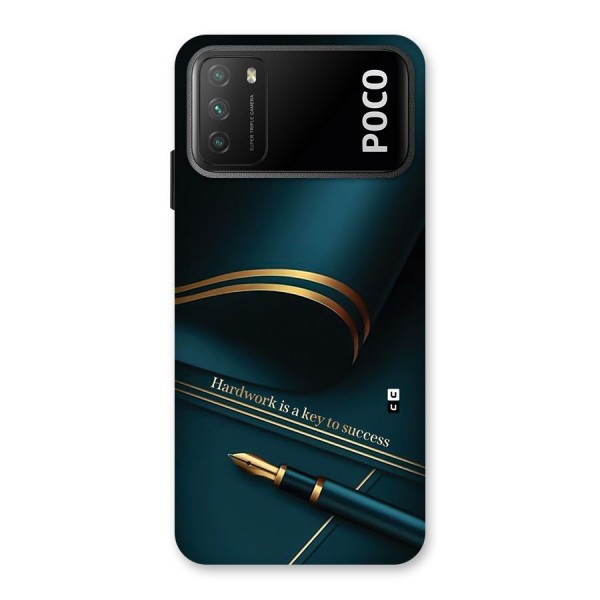 Hardwork Is Key Back Case for Poco M3