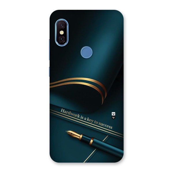Hardwork Is Key Back Case for Redmi Note 6 Pro