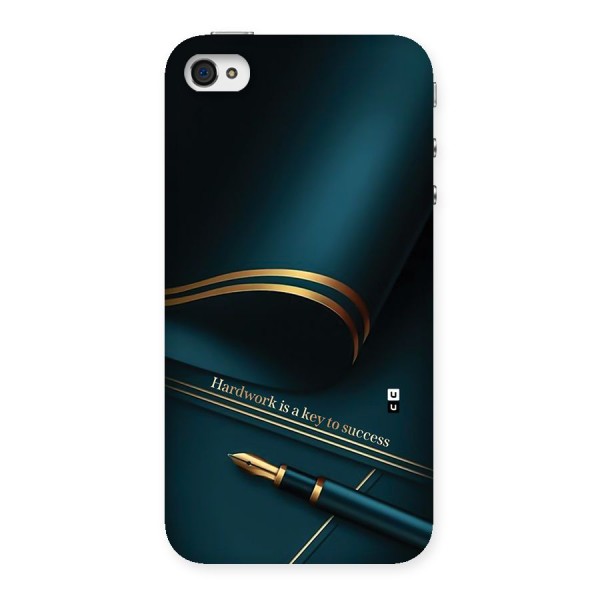 Hardwork Is Key Back Case for iPhone 4 4s