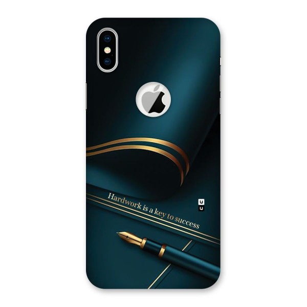 Hardwork Is Key Back Case for iPhone X Logo Cut