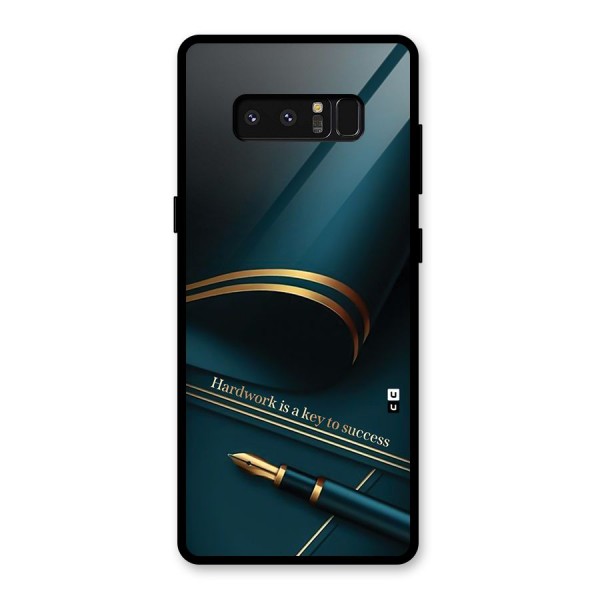 Hardwork Is Key Glass Back Case for Galaxy Note 8