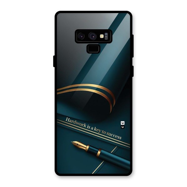 Hardwork Is Key Glass Back Case for Galaxy Note 9