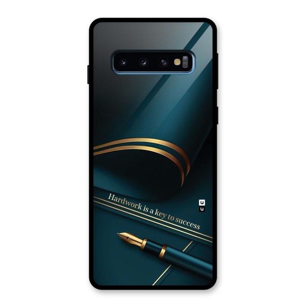 Hardwork Is Key Glass Back Case for Galaxy S10