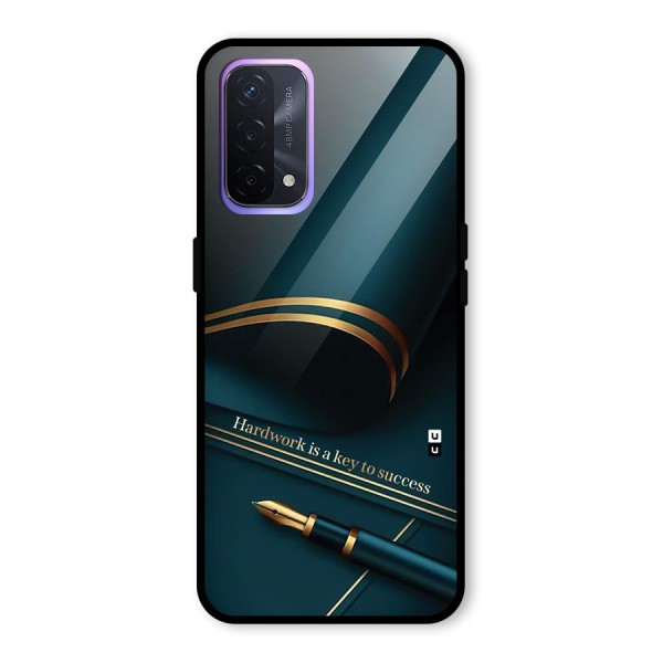 Hardwork Is Key Glass Back Case for Oppo A74 5G