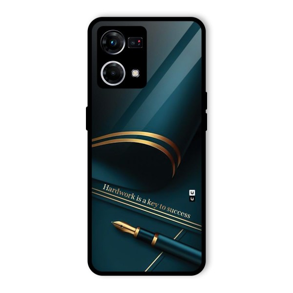 Hardwork Is Key Glass Back Case for Oppo F21 Pro 4G