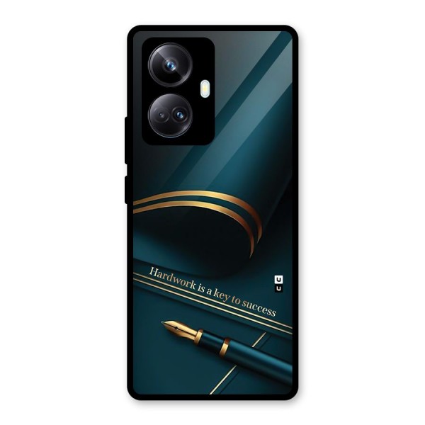 Hardwork Is Key Glass Back Case for Realme 10 Pro Plus