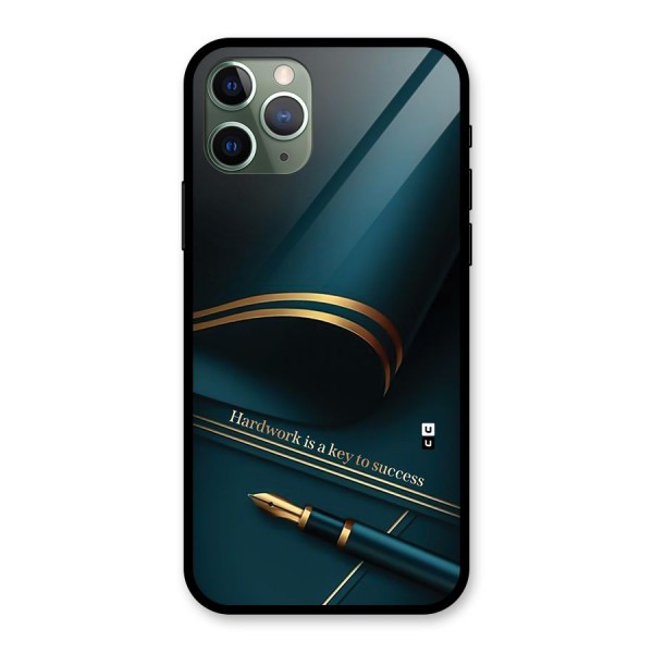 Hardwork Is Key Glass Back Case for iPhone 11 Pro