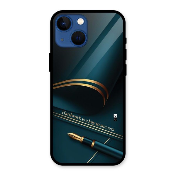 Hardwork Is Key Glass Back Case for iPhone 13 Mini