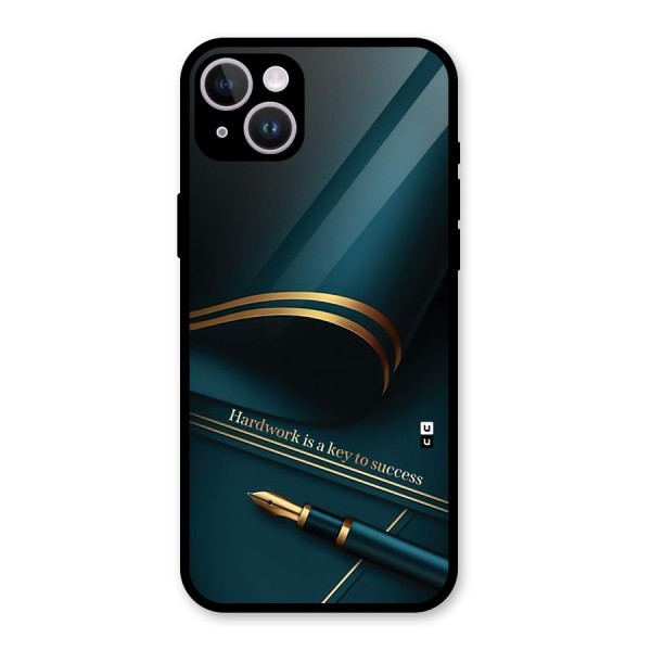 Hardwork Is Key Glass Back Case for iPhone 14 Plus