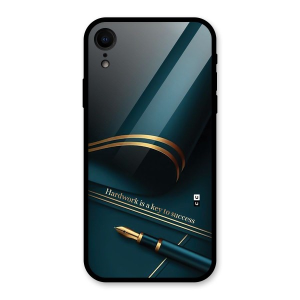 Hardwork Is Key Glass Back Case for iPhone XR