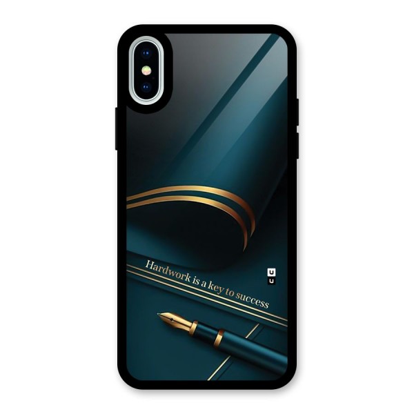 Hardwork Is Key Glass Back Case for iPhone XS