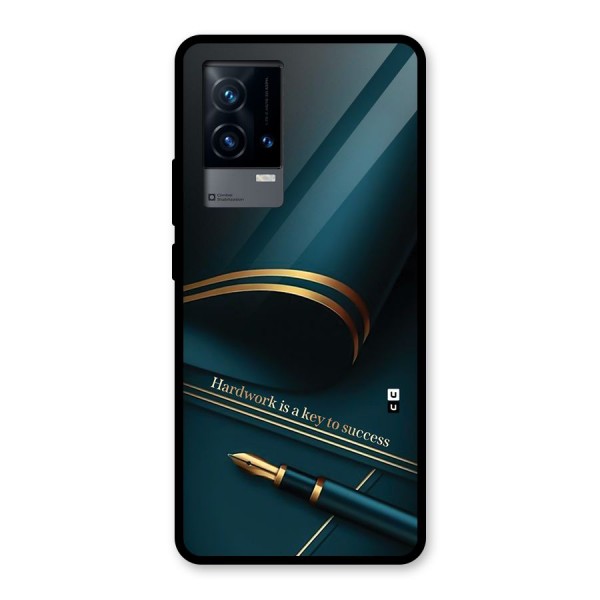 Hardwork Is Key Glass Back Case for iQOO 9 5G