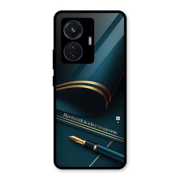 Hardwork Is Key Glass Back Case for iQOO Z6 44W