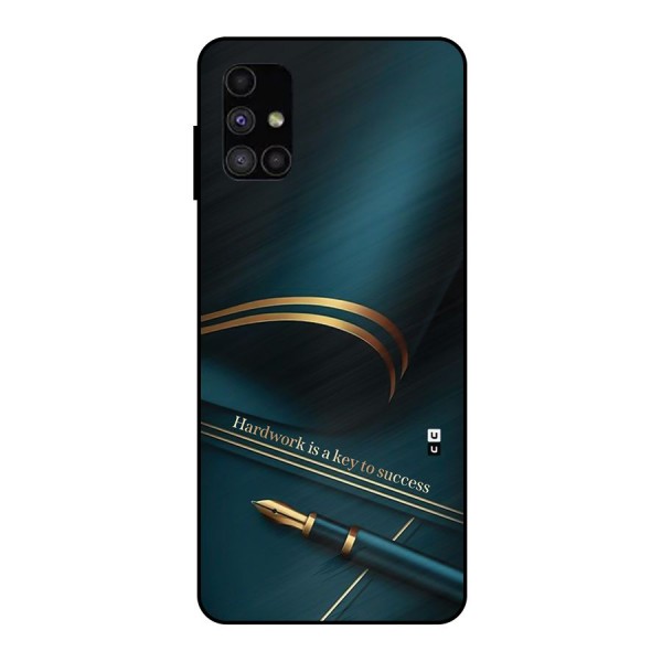 Hardwork Is Key Metal Back Case for Galaxy M51