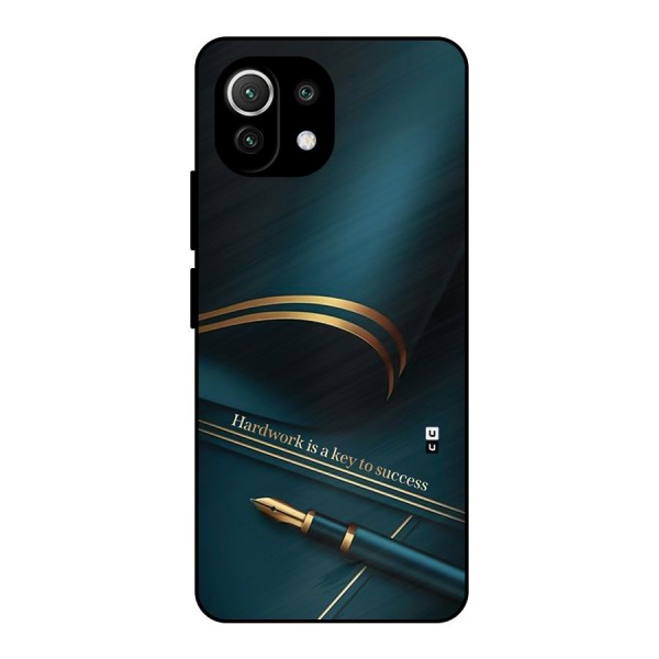 Hardwork Is Key Metal Back Case for Mi 11 Lite