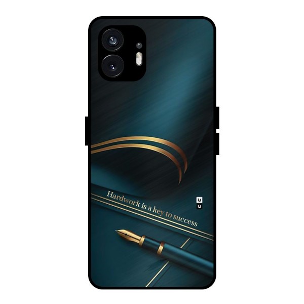 Hardwork Is Key Metal Back Case for Nothing Phone 2