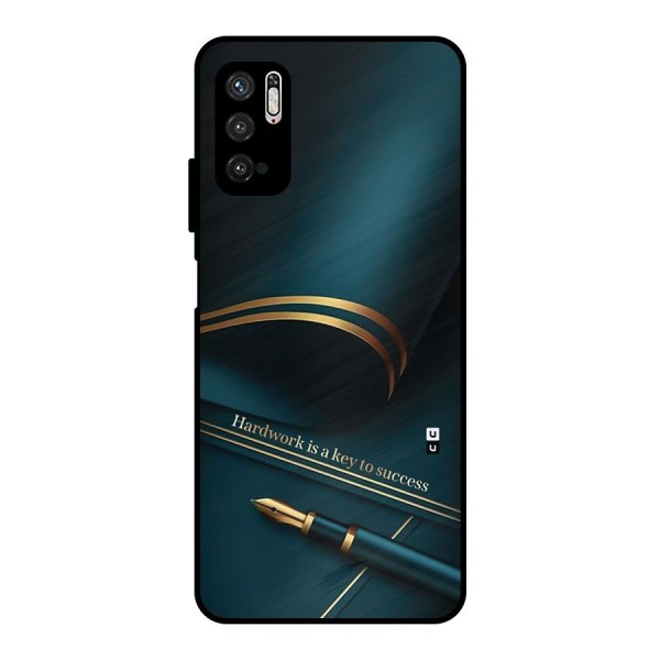 Hardwork Is Key Metal Back Case for Poco M3 Pro 5G