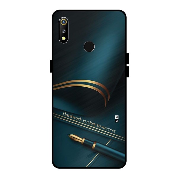 Hardwork Is Key Metal Back Case for Realme 3