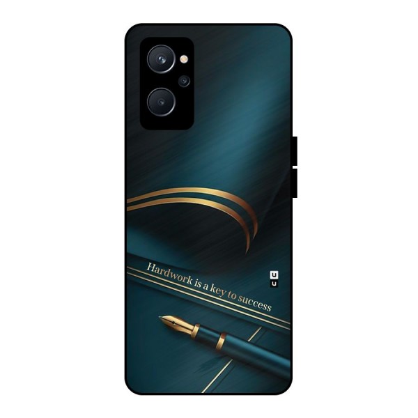 Hardwork Is Key Metal Back Case for Realme 9i 5G