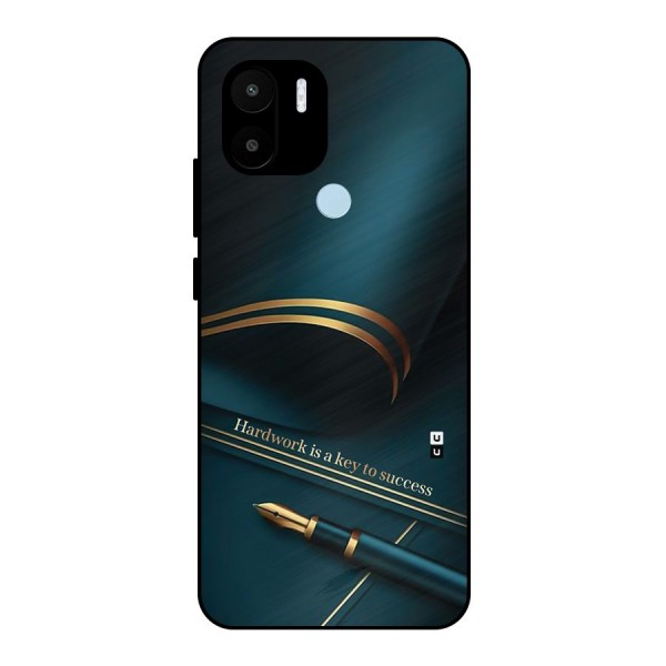 Hardwork Is Key Metal Back Case for Redmi A1 Plus