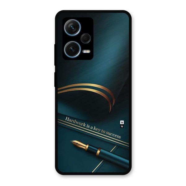 Hardwork Is Key Metal Back Case for Redmi Note 12 Pro Plus 5G