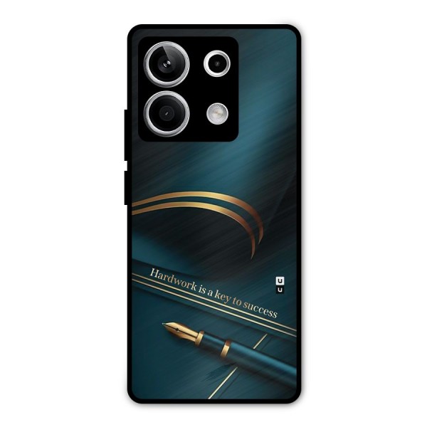 Hardwork Is Key Metal Back Case for Redmi Note 13 5G