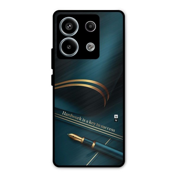 Hardwork Is Key Metal Back Case for Redmi Note 13 Pro 5G