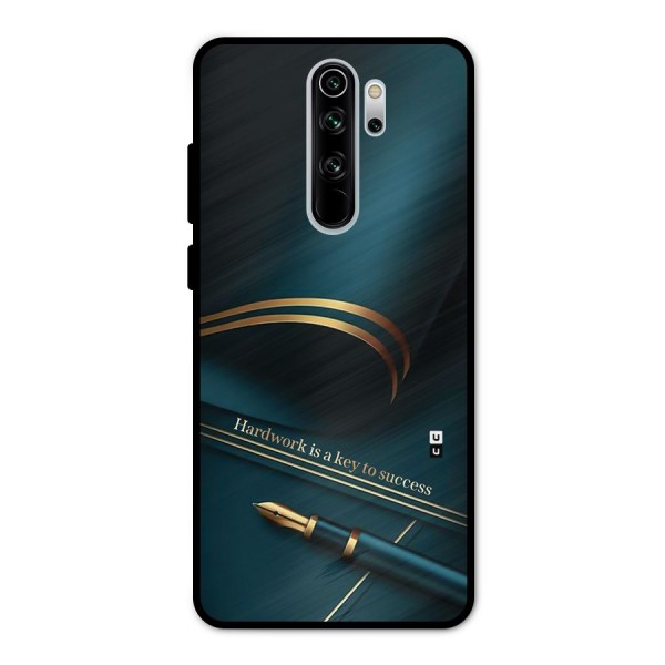 Hardwork Is Key Metal Back Case for Redmi Note 8 Pro