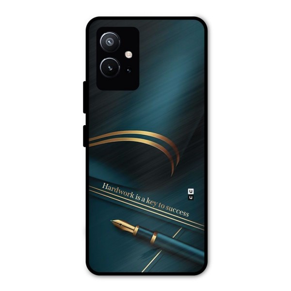 Hardwork Is Key Metal Back Case for Vivo T1 5G