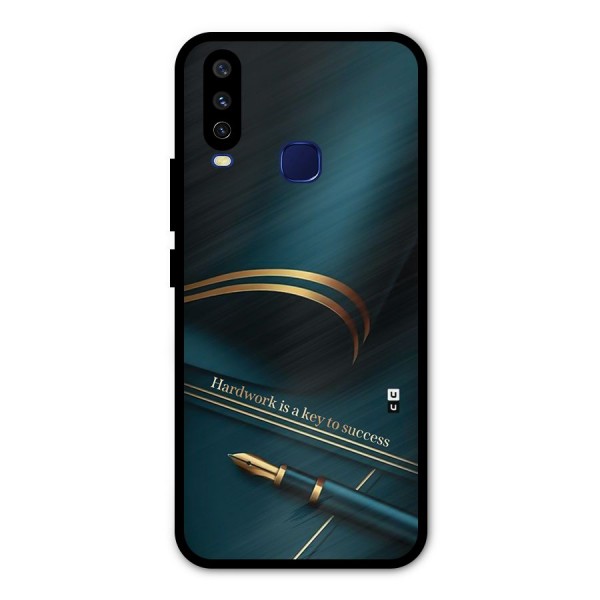 Hardwork Is Key Metal Back Case for Vivo V17