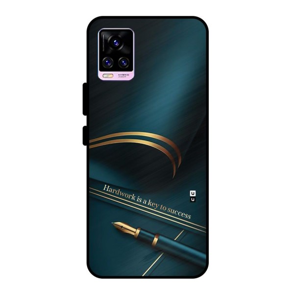 Hardwork Is Key Metal Back Case for Vivo V20 Pro